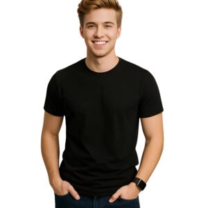 100% Cotton Happy Birthday Graphic printed Black Regular Fit T-shirt